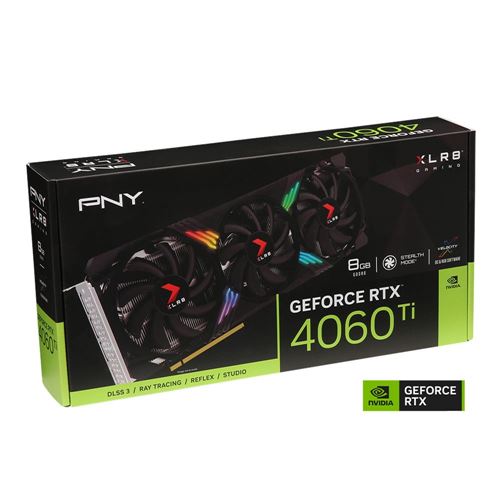 PNY NVIDIA GeForce RTX 4060 Ti XLR8 Gaming VERTO Overclocked Triple Fan  16GB GDDR6 PCIe 4.0 Graphics Card - Micro Center