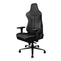 Inland Kage Gaming Chair with Adjustable Lumbar - Black/White - Micro Center