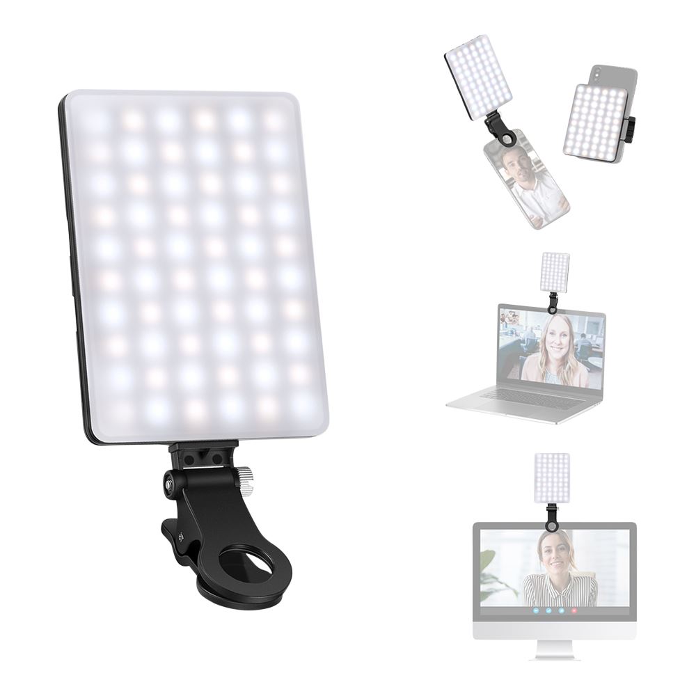 Neewer LED Video Conference Light Kit with Clip & Phone Holder for iPhone/Tablet/Laptop Micro