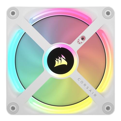 Corsair iCUE LINK QX120 RGB Magnetic Dome Bearing 120mm PWM Fans Starter  Kit - White - 3 Pack - Micro Center
