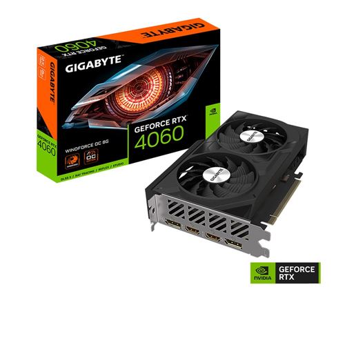 Gigabyte NVIDIA GeForce RTX 4060 Windforce Overclocked Dual Fan