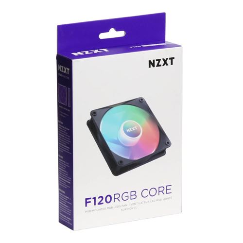  NZXT F120 RGB Core Triple Pack - 3 x 120mm Hub-Mounted RGB Fans  with RGB Controller - 8 Individually-Addressable LEDs - Semi-Translucent  Blades - High Static Pressure & Airflow - CAM