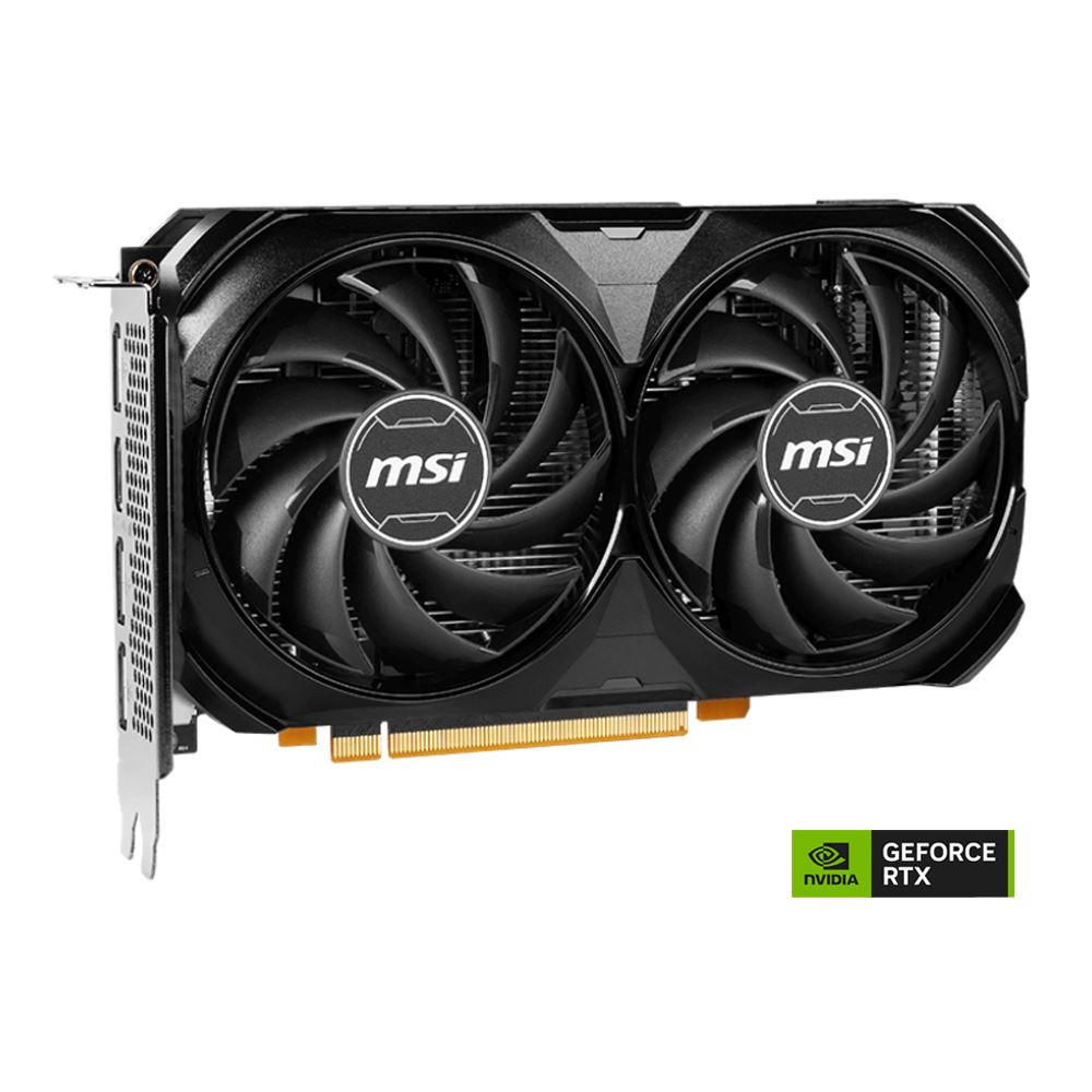 MSI NVIDIA GeForce RTX 4060 Ventus 2X Black Overclocked Dual Fan 8GB ...