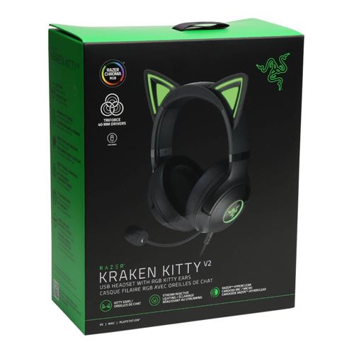 Razer Kraken Kitty V2 USB Headset Chroma RGB - Black - us