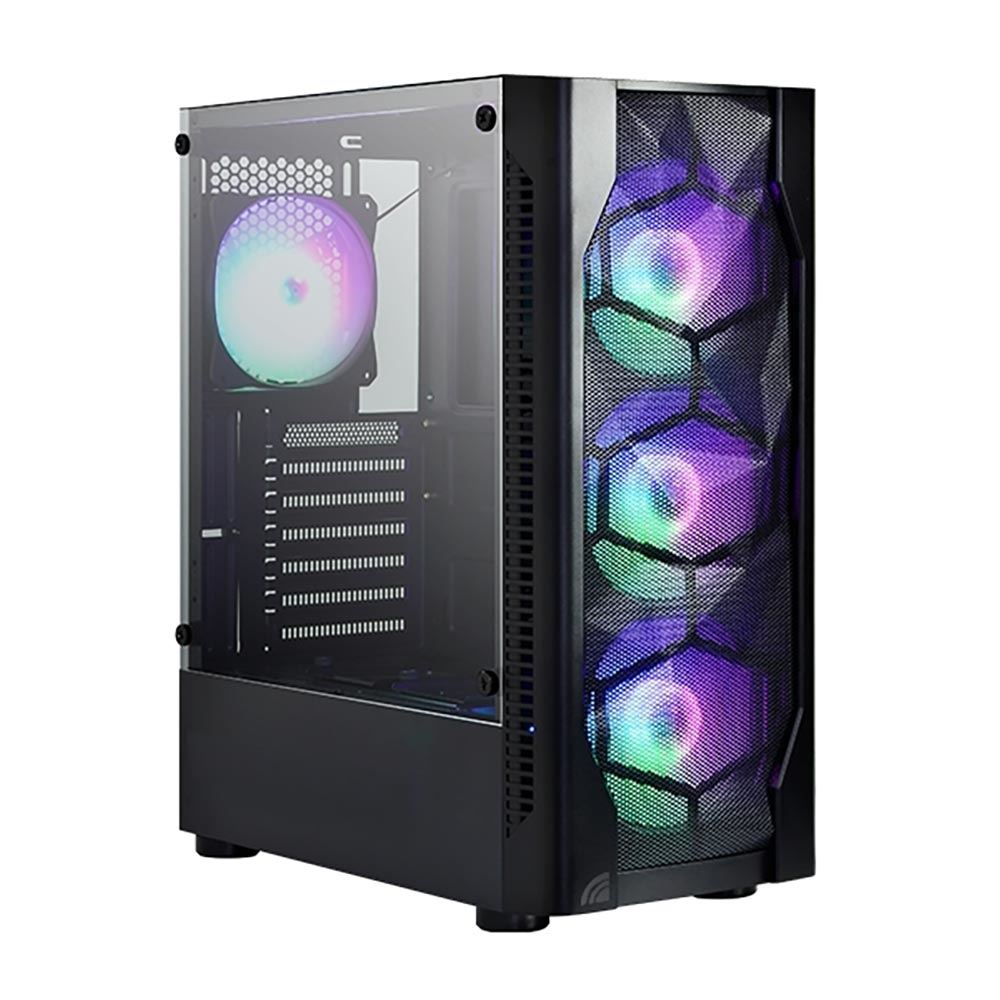 Inland X1 Tempered Glass ATX Mid-Tower Computer Case - Black - Micro Center