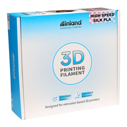 Inland 1.75mm PLA High Speed Silk 3D Printer Filament 1.0 kg (2.2
