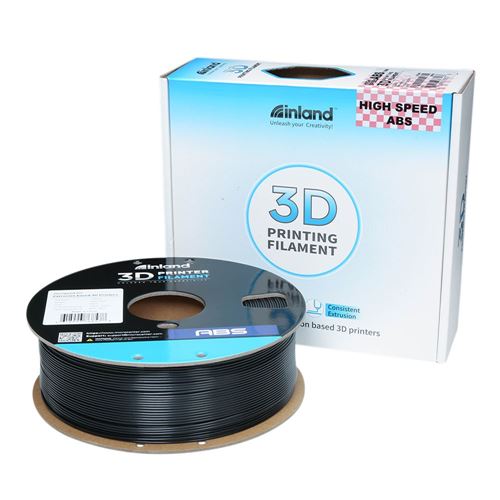 Micro Center Inland ABS Filament, ABS 3D Printer Filament 1.75mm,  Dimensional Accuracy +/- 0.03 mm - 1kg Cardboard Spool (2.2 lbs) - Fits  FDM/FFF