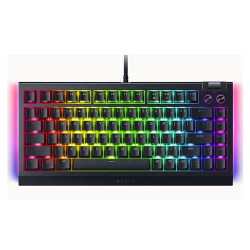 Razer BlackWidow V4 75% Hot-swappable Mechanical Gaming Keyboard - Black;  Orange Tactile Razer Switches - Micro Center