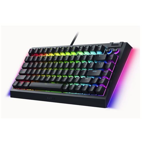 Razer BlackWidow V4 75% Wired Mechanical Gaming Keyboard (Orange Switches)  with Razer Chroma RGB - White - Micro Center