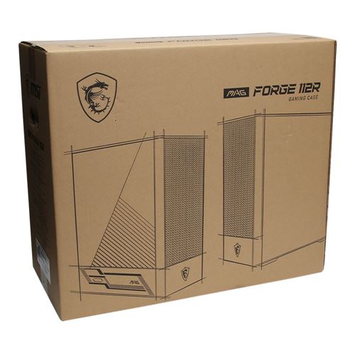 MSI MAG Forge 112R Mid-Tower PC Case - Tempered Glass, ATX, Micro-ATX &  Mini-ITX Capacity, Front Mesh Panel, 4 x 120mm ARGB Fans with Hub  Controller