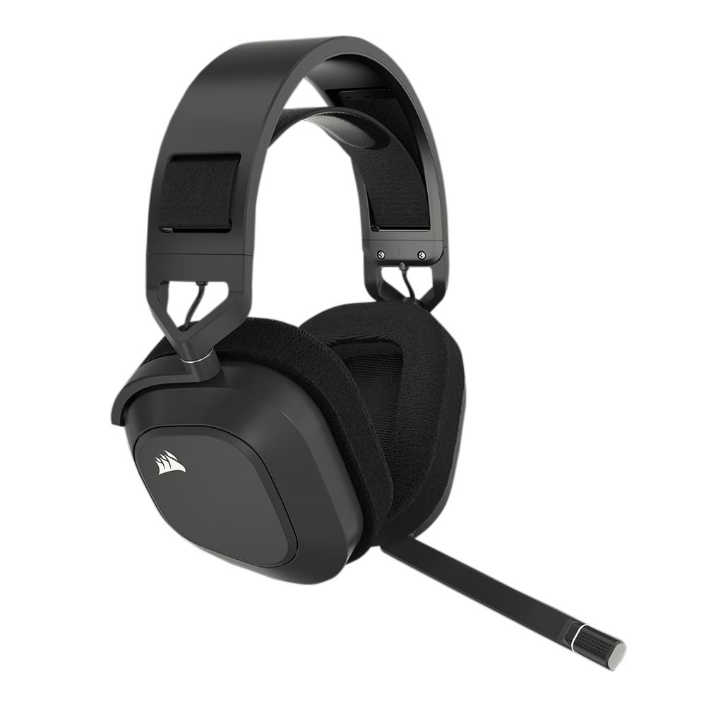 Corsair HS80 MAX WIRELESS Gaming Headset Steel Gray Micro Center