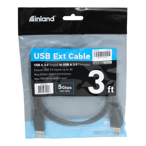 Cable Matters USB to USB Extension Cable 6 ft (USB 3.0 Extension Cable/USB  Extender) in Black for Webcam, VR Headset, Printer, Hard Drive and More - 6