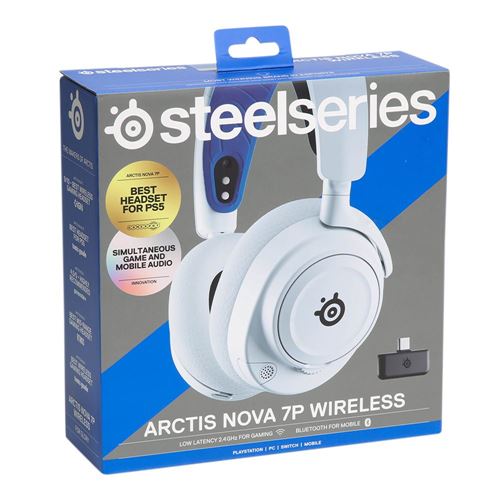 SteelSeries Arctis Nova 7P Wireless Multi-Platform Gaming & Mobile Headset  — Nova Acoustic System — 2.4GHz & Simultaneous Bluetooth — 38Hr Battery —