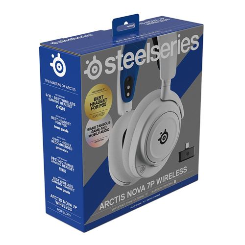 SteelSeries Arctis Nova 7 Wireless Multi-Platform Gaming Headset –  Simultaneous Wireless 2.4GHz & Bluetooth – Comfort Design - Fast Charging  38Hr