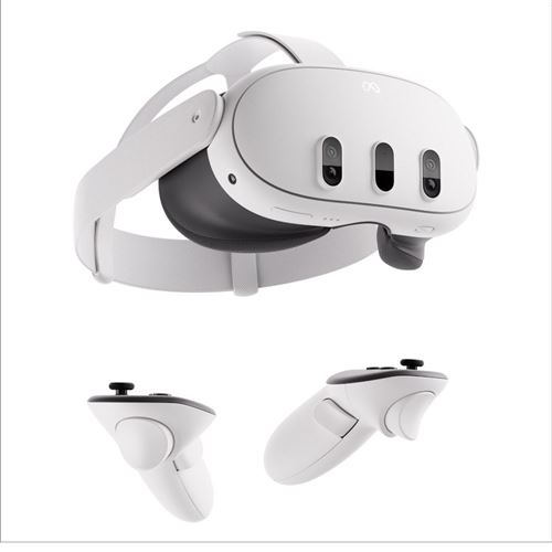 Meta Quest 3 Bundle: 512GB VR Headset + Carrying Case + Elite Strap +  Charging Dock + Link Cable