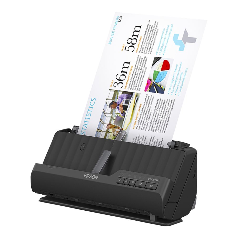 Epson WorkForce ES-C320W Wireless Compact Desktop Document Scanner ...