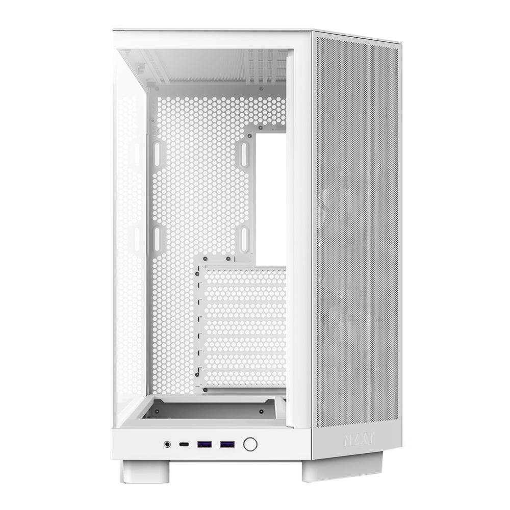 Nzxt H6 Flow Tempered Glass Atx Mid-tower Computer Case - White - Micro 