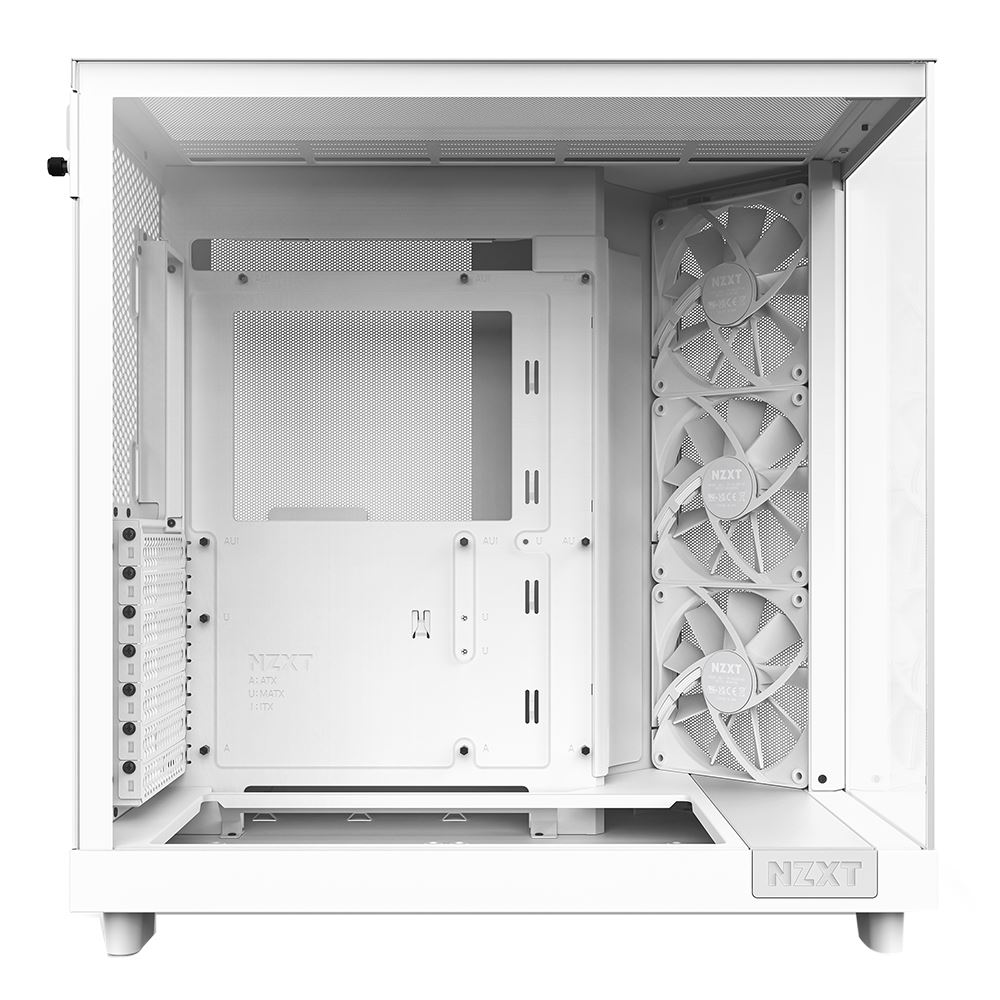 NZXT H6 Flow Tempered Glass ATX Mid-Tower Computer Case - White - Micro ...