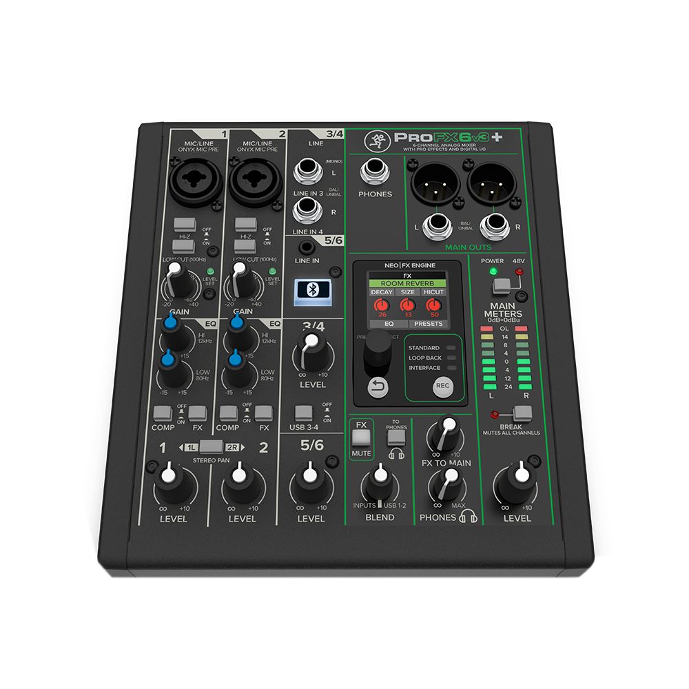 Mackie ProFX6v3 Plus 6 Channel Audio Mixer - Micro Center