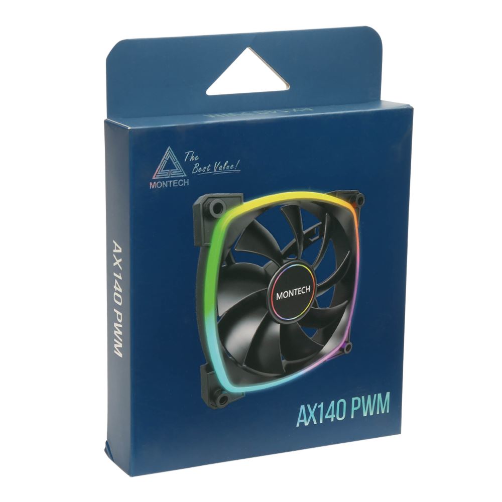 Montech AX140 ARGB 140mm Hydro Dynamic Bearing Case Fan - Black - Micro ...