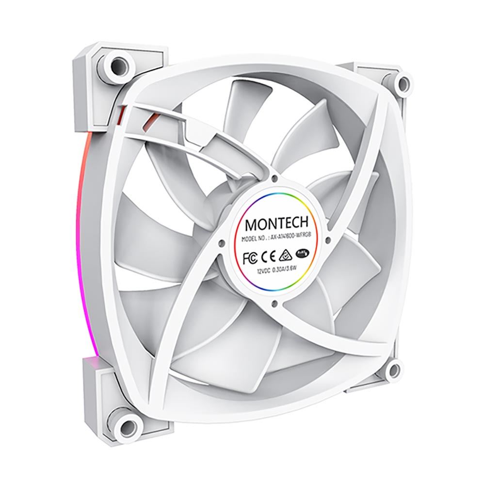 Montech AX140 ARGB 140mm Hydro Dynamic Bearing Case Fan - White - Micro ...