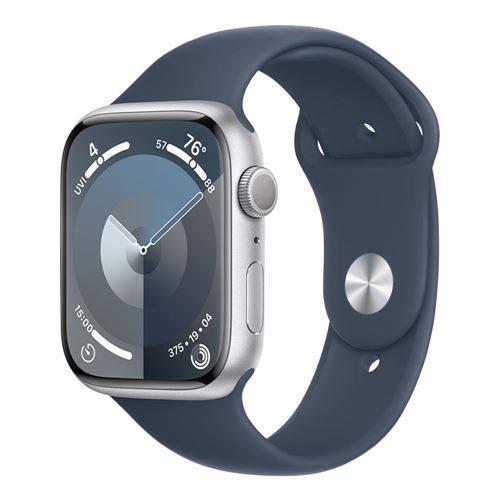 Apple Watch Series 9 45mm Aluminum Case (Silver); GPS Signal