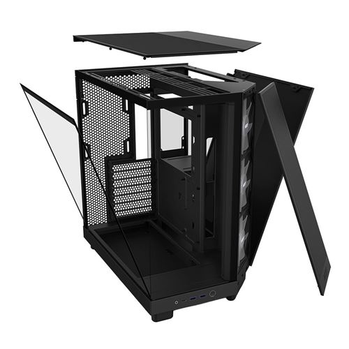  NZXT H6 Flow RGB Mid-Tower Airflow Case with 3 RGB Fans,  Panoramic Glass Panels, and Cable Management - White : Everything Else