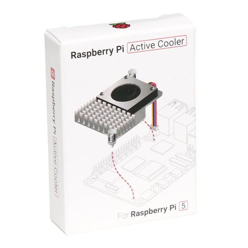Official Raspberry Pi Active Cooler Fan Anodized Aluminum Heatsink Silver  DC 5V Support PWM Speed Control For Raspberry Pi 5