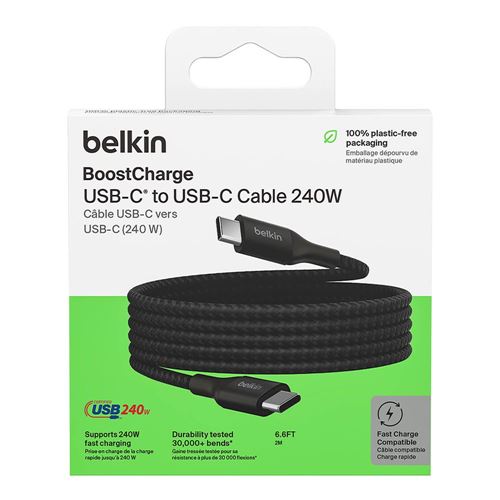BELKIN Boost Charge 240w USB-C to USB-C Cable 2M Black
