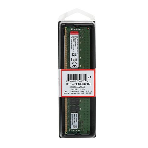 Kingston 16GB DDR4-3200 PC4-25600 CL22 Single Channel ECC Registered Server  Memory Module KTL-TS432D8/16G - Green - Micro Center