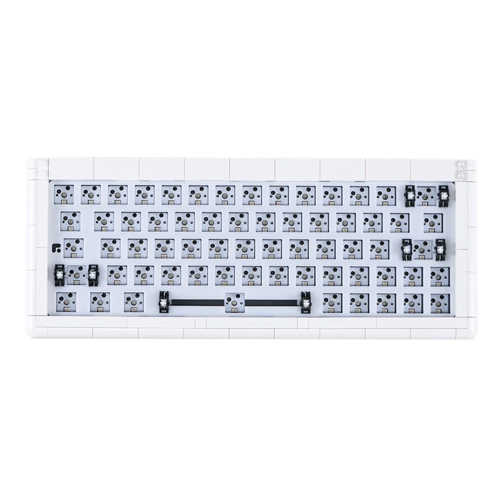 KBDcraft Adam 60% Brick Barebone Wired Keyboard - Full Kit (White ...