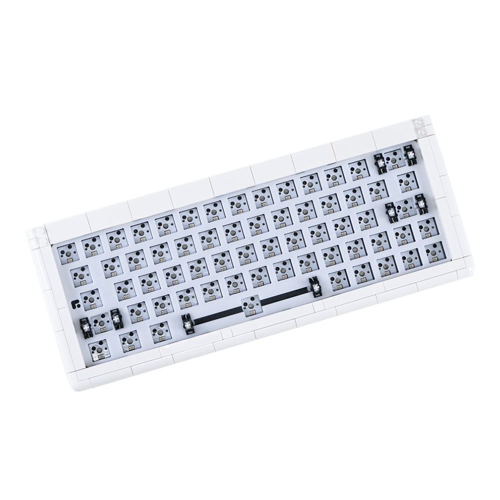 KBDcraft Adam 60% Brick Barebone Wired Keyboard - Full Kit (White ...