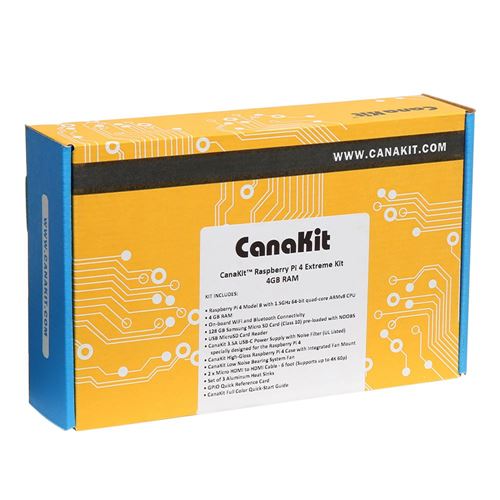 CanaKit Raspberry Pi 4 Starter MAX Kit - 4GB SDRAM; 1.5 GHz Clock Rate;  Bluetooth 5.0 BLE; Broadcom BCM2711; Quad core - Micro Center