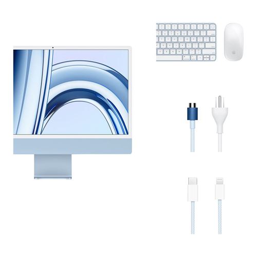 Refurbished: Apple iMac (24-inch, Apple M1 chip with 8-Core CPU and 8-Core  GPU, 8GB RAM, 1TB) - Blue 