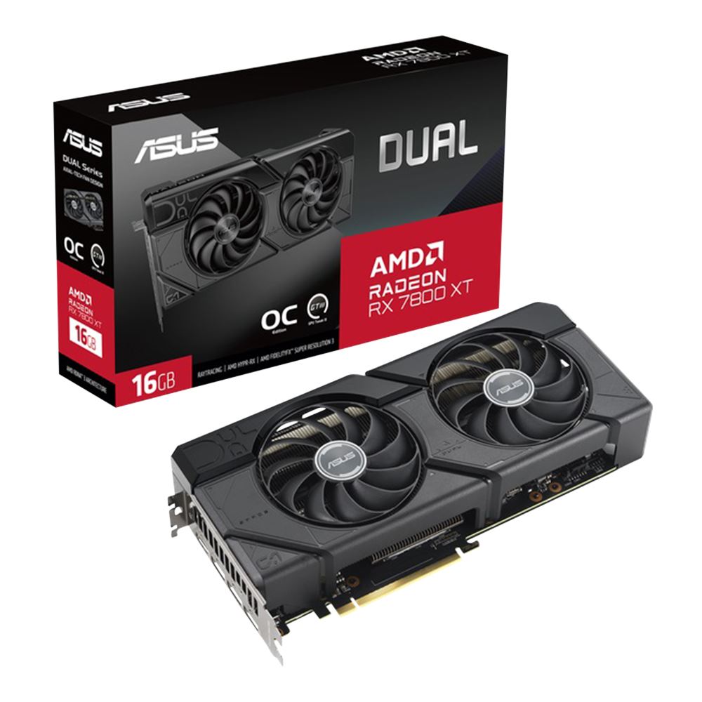 ASUS AMD Radeon RX 7800 XT Dual Overclocked Dual Fan 16GB GDDR6 PCIe 4. ...