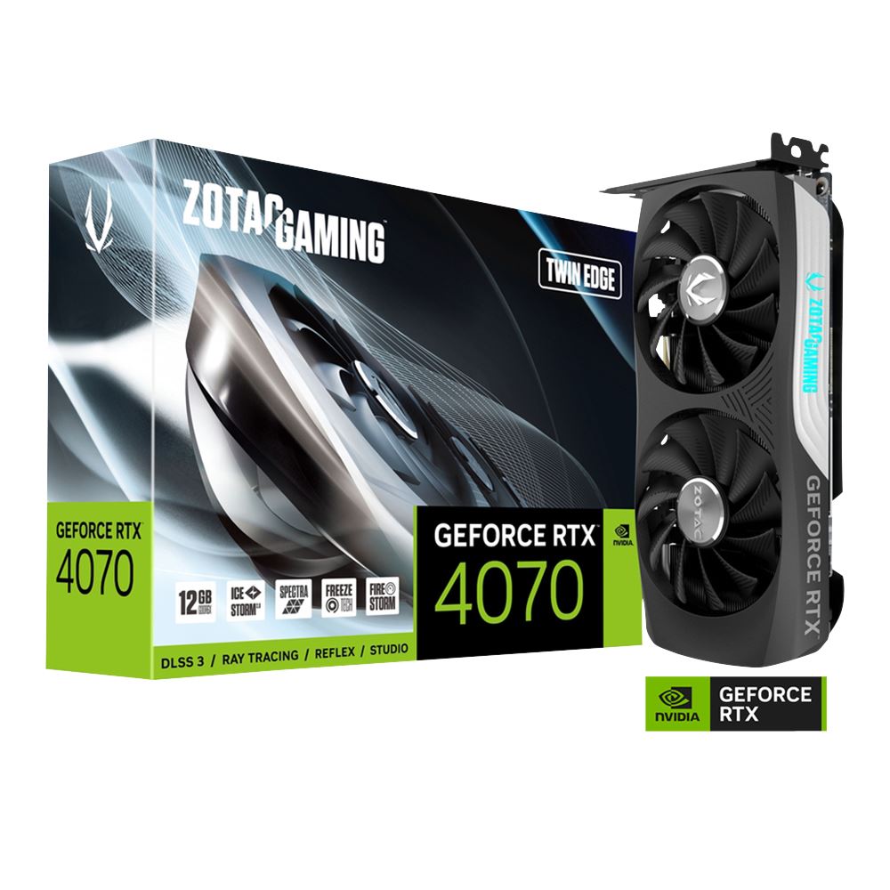 Zotac NVIDIA GeForce RTX 4070 Super Twin Edge RGB Dual Fan 12GB GDDR6X ...