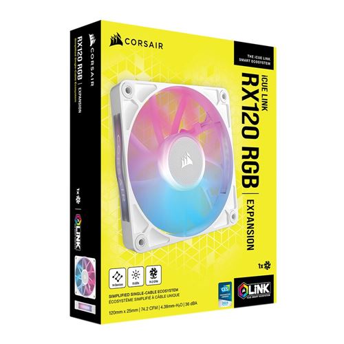 iCUE LINK RX120 RGB 120mm 白 x2 + コントローラ CORSAIR iCUE LINK RX120 RGB WHITE | 株式会社リンクス