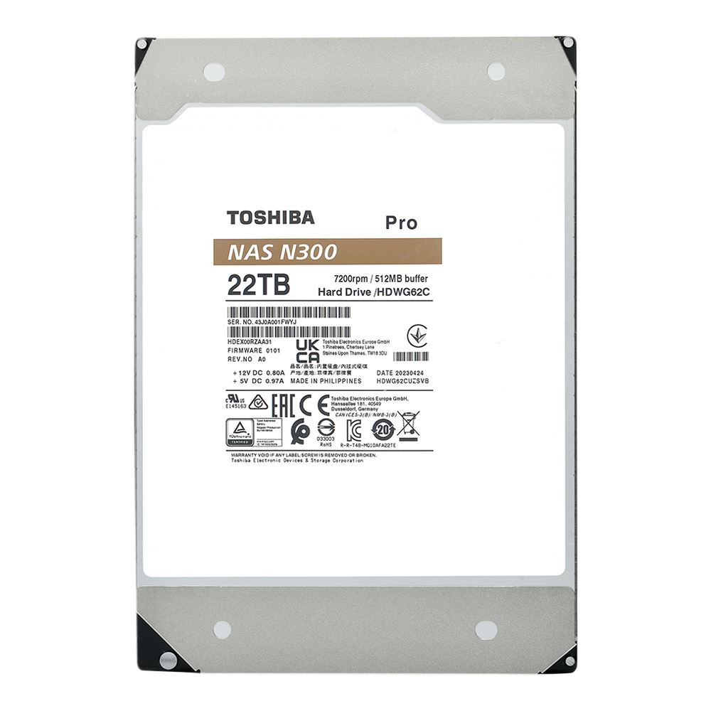Toshiba N300 PRO 22TB 7200 RPM SATA III 6Gb s 3 5 Internal CMR NAS toshiba-n300-pro-22tb-7200-rpm-sata-iii-6gb-s-3-5-internal-cmr-nas