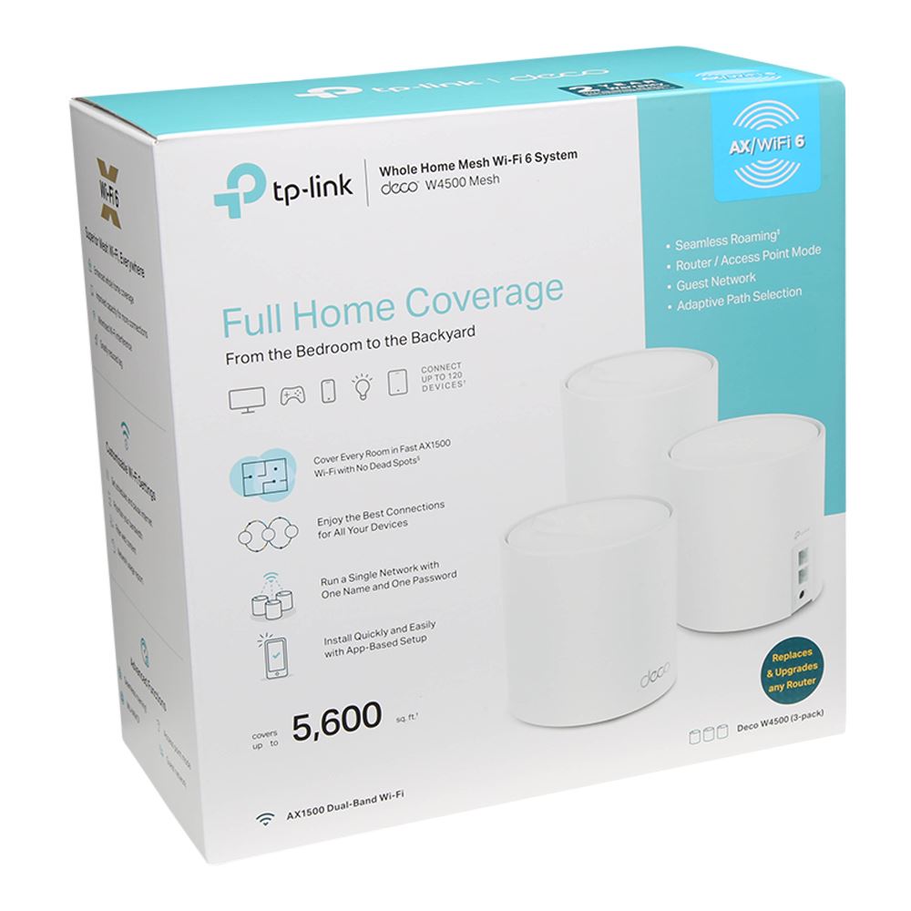 TPLINK Deco W4500 AX1500 WiFi 6 DualBand TPLink Mesh Whole Home