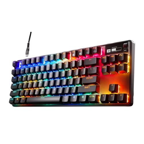 SteelSeries Apex Pro TKL Wired Gen 3; Omnipoint 3.0 Adjustable  HyperMagnetic Switches; Hall Effect Sensors; Triple Layer - Micro Center