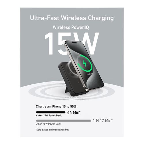 スマホアクセサリー Anker MagGo Power Bank (10K) Black Amazon.com: Anker MagGo Power Bank, Ultra-Slim 10,000mAh