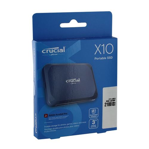 Crucial X10 2TB SSD USB 3.2 (Gen 2x2 Type-C) Portable Solid State Drive - Blue - Thumbnail 4